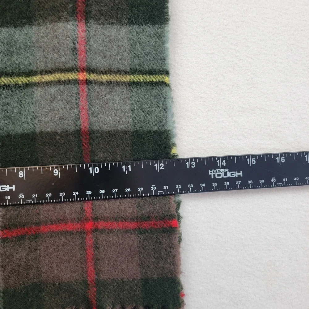 REP HUNTING MACLEOD Lambswool Tartan Plaid Scarf Fringe Made In Scotland‎ Unisex
